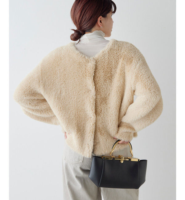  「＼自宅で洗える／フェザーヤーンカーディガン」|ニット・セーター|