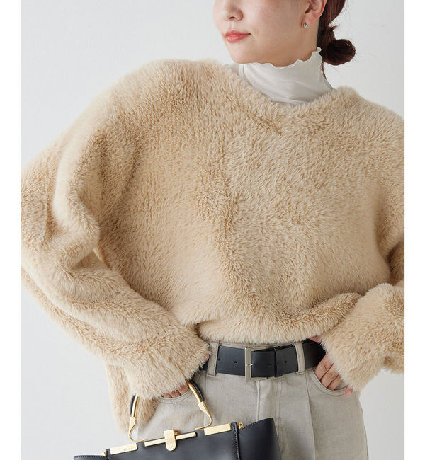  「＼自宅で洗える／フェザーヤーンカーディガン」|ニット・セーター|