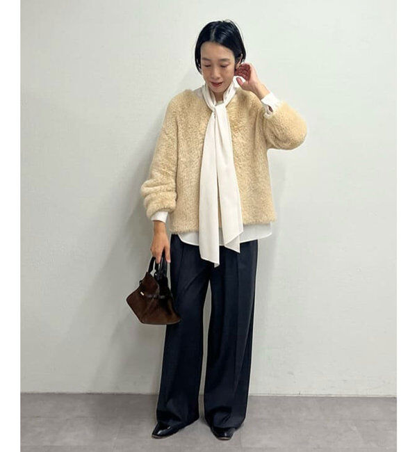  「＼自宅で洗える／フェザーヤーンカーディガン」|ニット・セーター|