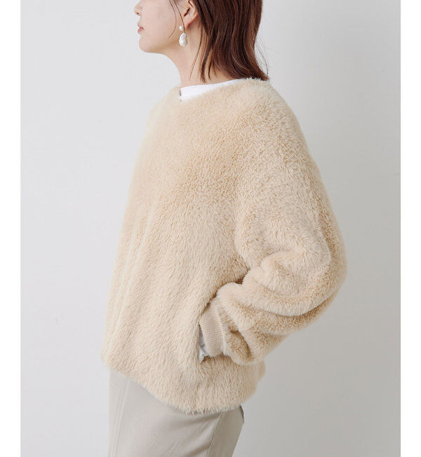 「＼自宅で洗える／フェザーヤーンカーディガン」|ニット・セーター|