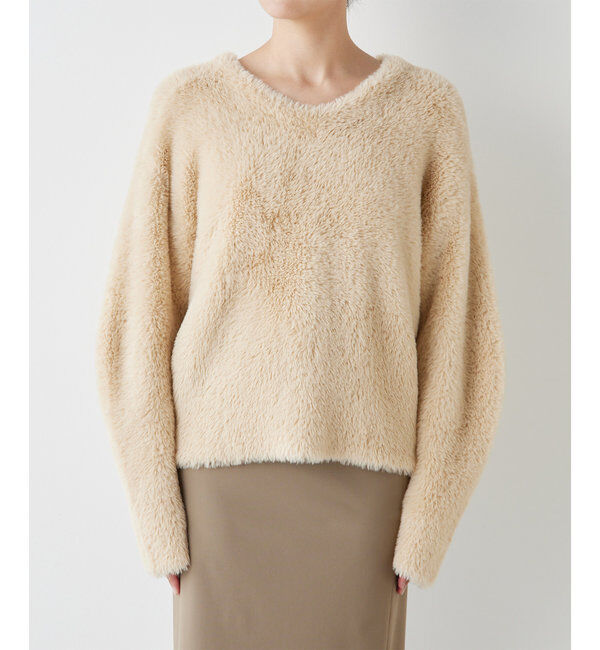  「＼自宅で洗える／フェザーヤーンカーディガン」|ニット・セーター|