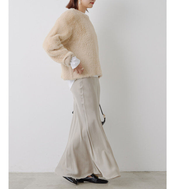  「＼自宅で洗える／フェザーヤーンカーディガン」|ニット・セーター|