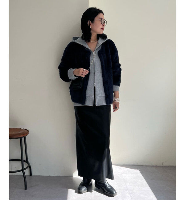  「＼自宅で洗える／フェザーヤーンカーディガン」|ニット・セーター|