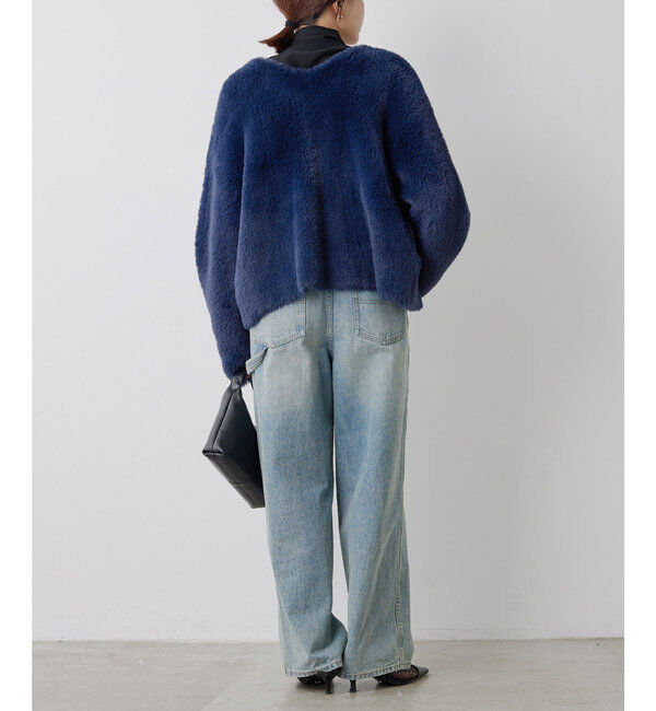  「＼自宅で洗える／フェザーヤーンカーディガン」|ニット・セーター|