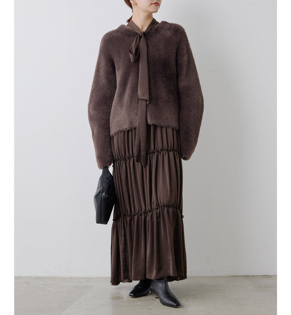  「＼自宅で洗える／フェザーヤーンカーディガン」|ニット・セーター|