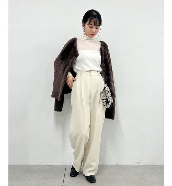  「＼自宅で洗える／フェザーヤーンカーディガン」|ニット・セーター|