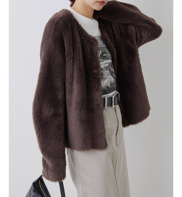  「＼自宅で洗える／フェザーヤーンカーディガン」|ニット・セーター|