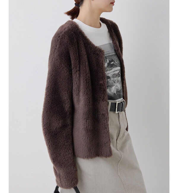  「＼自宅で洗える／フェザーヤーンカーディガン」|ニット・セーター|