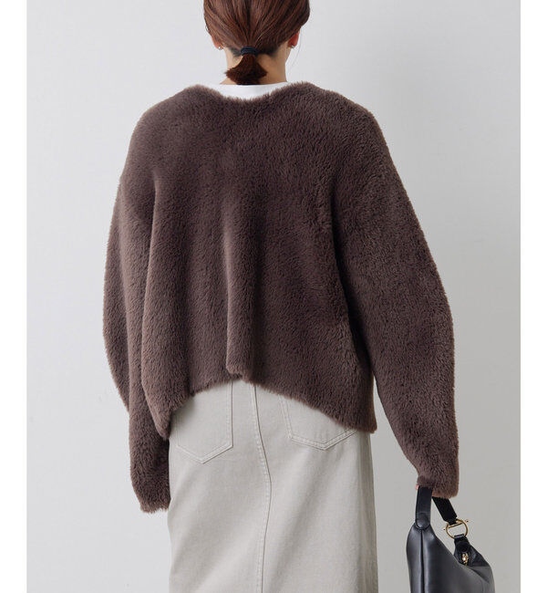  「＼自宅で洗える／フェザーヤーンカーディガン」|ニット・セーター|