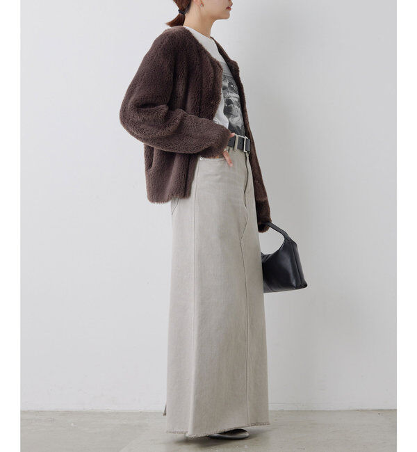  「＼自宅で洗える／フェザーヤーンカーディガン」|ニット・セーター|