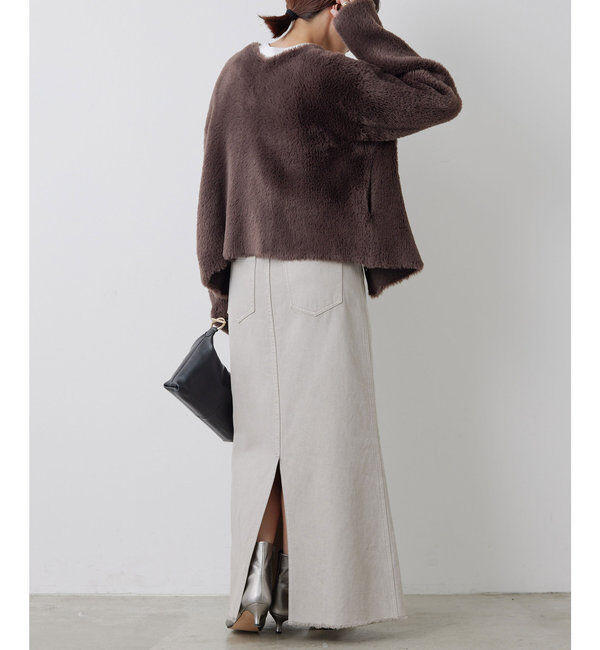  「＼自宅で洗える／フェザーヤーンカーディガン」|ニット・セーター|