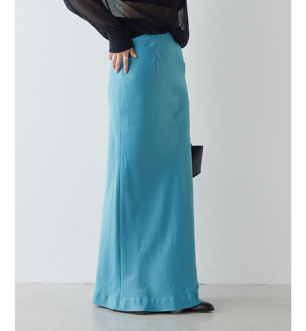  「サテンスリットスカート」|スカート|