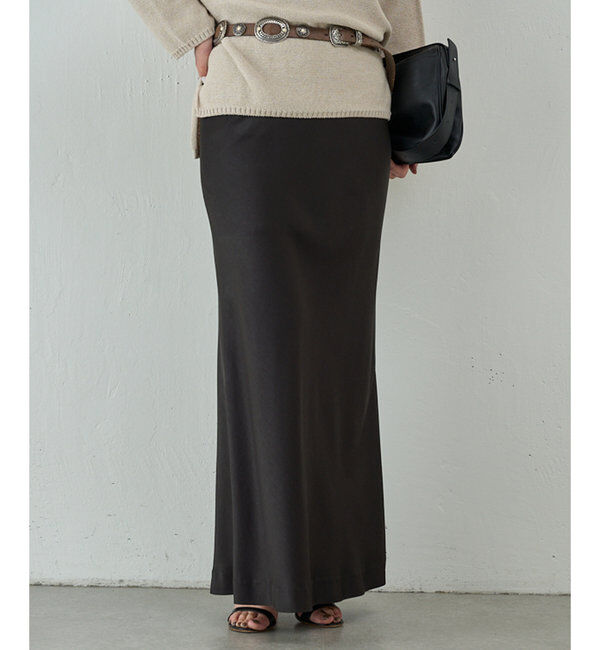  「サテンスリットスカート」|スカート|