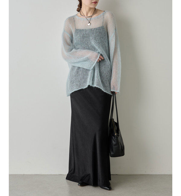  「サテンスリットスカート」|スカート|