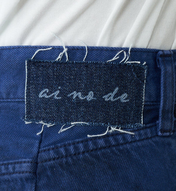  「【ai no de】ogamoレザーライクバギーパンツ」|デニム|