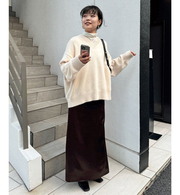  「【MANAKA企画】バックスリットVニット」|ニット・セーター|