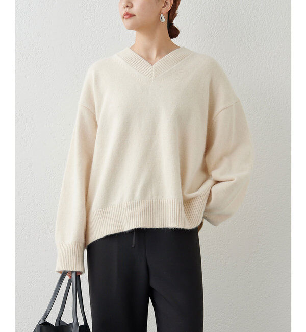  「【MANAKA企画】バックスリットVニット」|ニット・セーター|