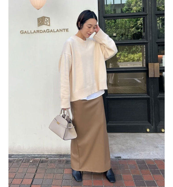  「【MANAKA企画】バックスリットVニット」|ニット・セーター|