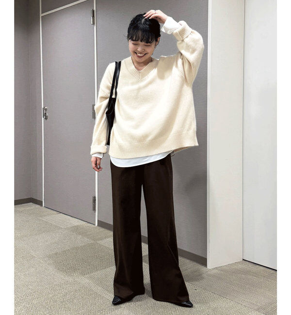  「【MANAKA企画】バックスリットVニット」|ニット・セーター|