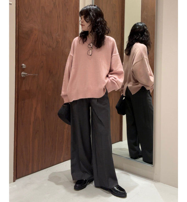  「【MANAKA企画】バックスリットVニット」|ニット・セーター|