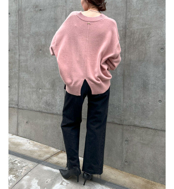  「【MANAKA企画】バックスリットVニット」|ニット・セーター|