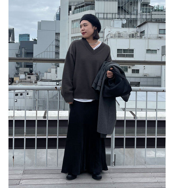  「【MANAKA企画】バックスリットVニット」|ニット・セーター|