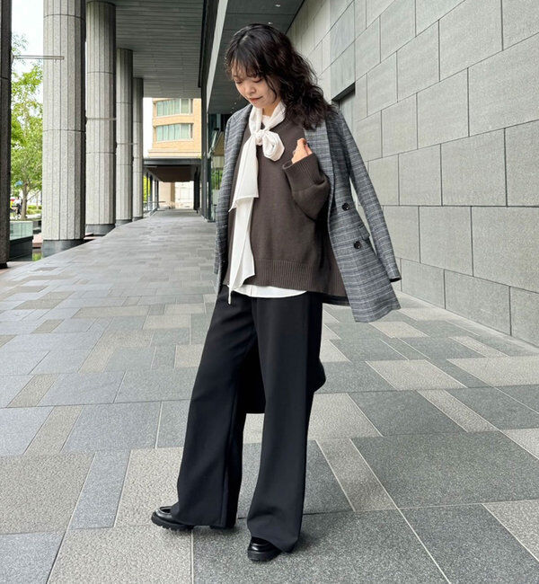  「【MANAKA企画】バックスリットVニット」|ニット・セーター|