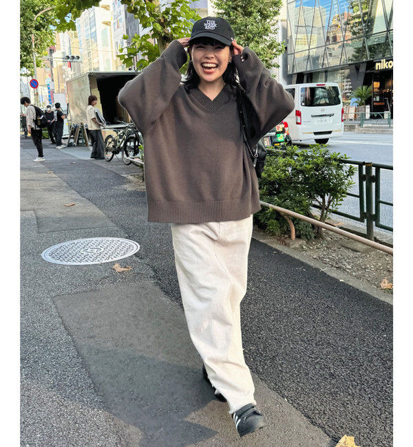  「【MANAKA企画】バックスリットVニット」|ニット・セーター|