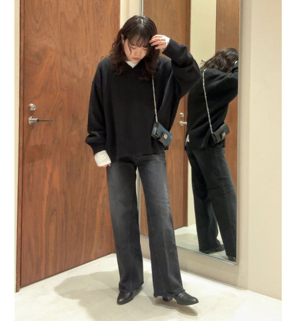  「【MANAKA企画】バックスリットVニット」|ニット・セーター|