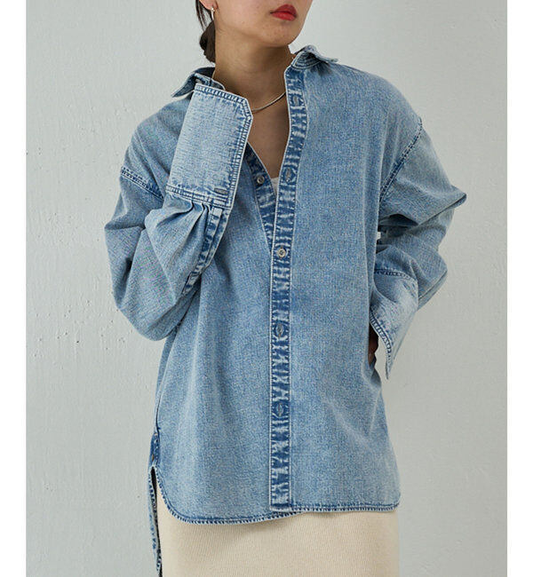  「【PEAS】ライトオンスデニムシャツ」|シャツ・ブラウス|