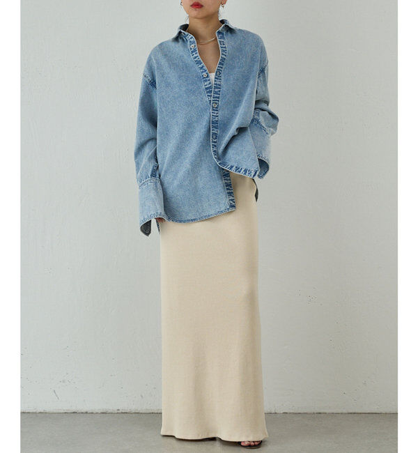  「【PEAS】ライトオンスデニムシャツ」|シャツ・ブラウス|