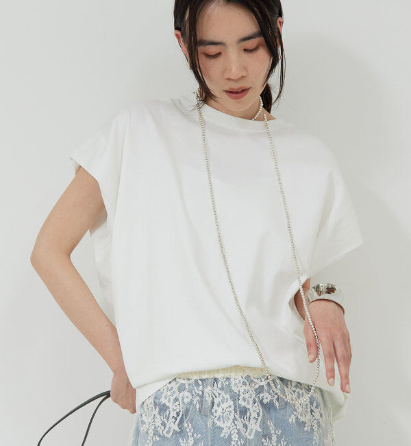  「タックコクーンTシャツ」|Tシャツ・カットソー|オフホワイト