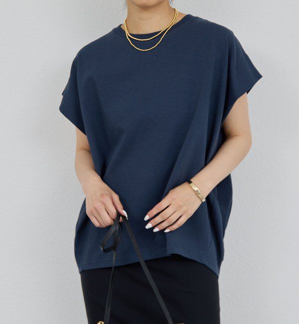  「タックコクーンTシャツ」|Tシャツ・カットソー|ネイビー