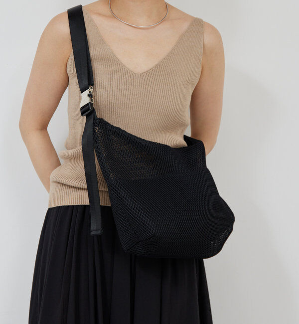  「【2.718】メッシュクロスボディバッグ」|トートバッグ|ブラック