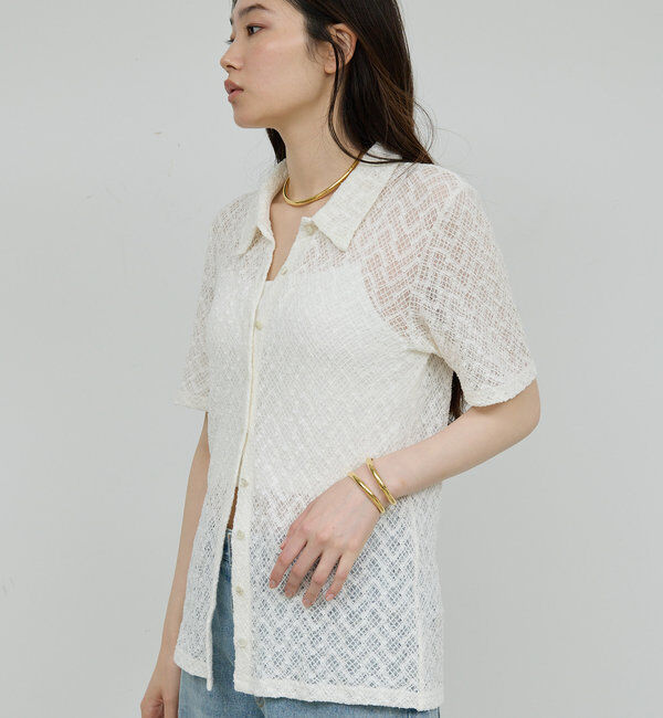  「【セットアップ対応】レースポロカーデ」|Tシャツ・カットソー|