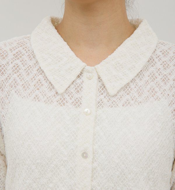  「【セットアップ対応】レースポロカーデ」|Tシャツ・カットソー|