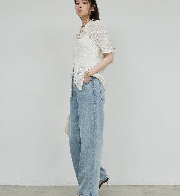  「【セットアップ対応】レースポロカーデ」|Tシャツ・カットソー|