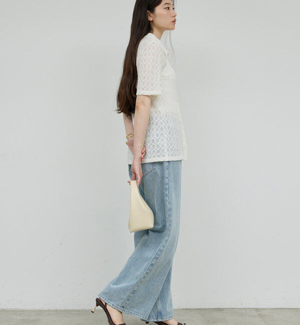  「【セットアップ対応】レースポロカーデ」|Tシャツ・カットソー|