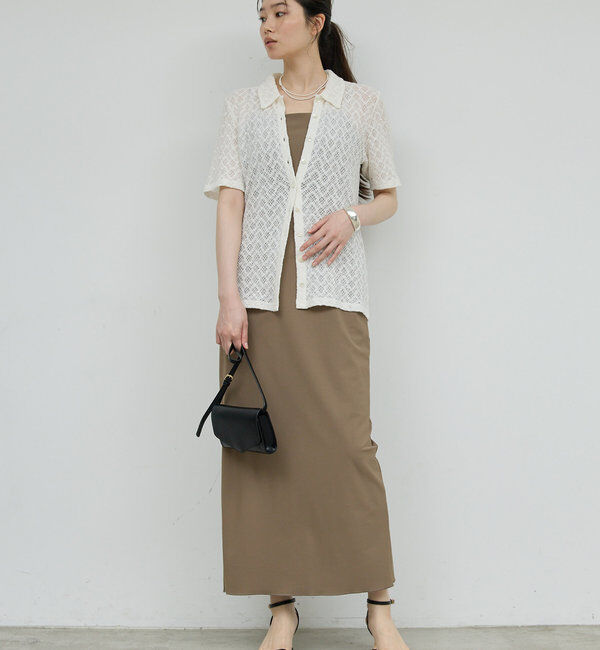  「【セットアップ対応】レースポロカーデ」|Tシャツ・カットソー|