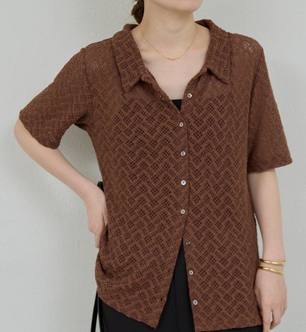  「【セットアップ対応】レースポロカーデ」|Tシャツ・カットソー|