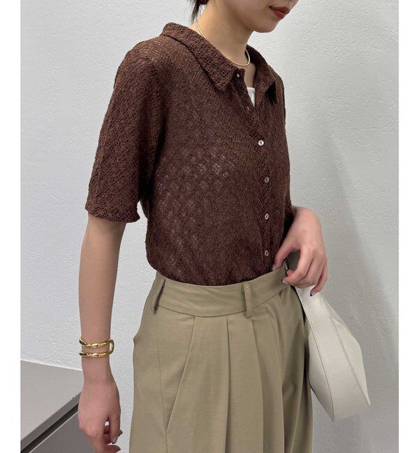  「【セットアップ対応】レースポロカーデ」|Tシャツ・カットソー|