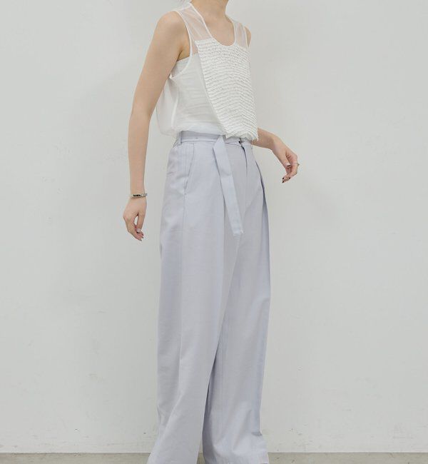  「【HERITANOVUM】ラッフルボザムスリーブレスブラウス」|シャツ・ブラウス|