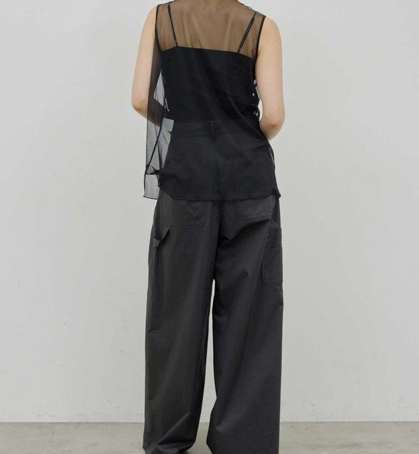  「【HERITANOVUM】ラッフルボザムスリーブレスブラウス」|シャツ・ブラウス|