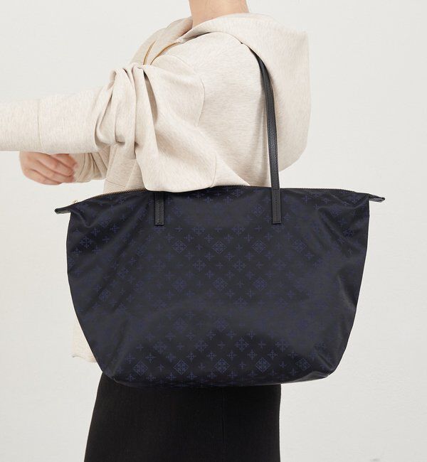  「ナイロンジャガードトートバッグ」|トートバッグ|ネイビー