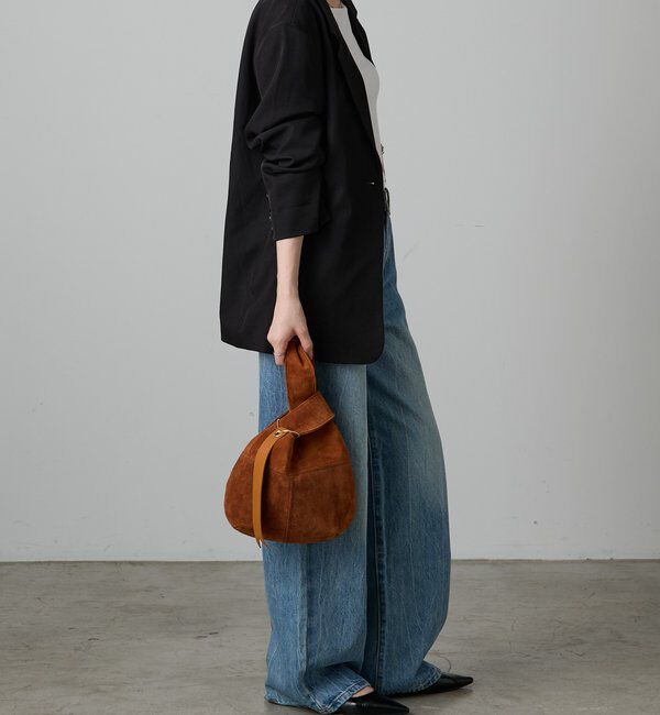  「スエード巾着ハンドバッグ」|トートバッグ|