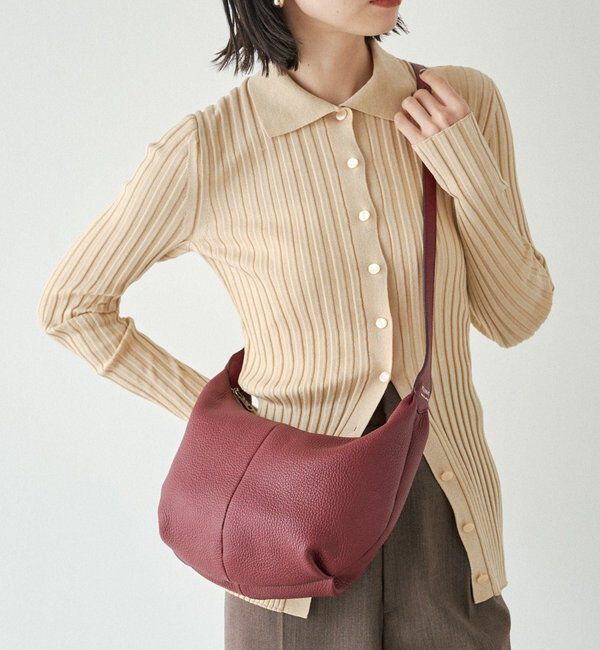  「レザーワンショルダーバッグ」|ショルダー・メッセンジャー|ボルドー
