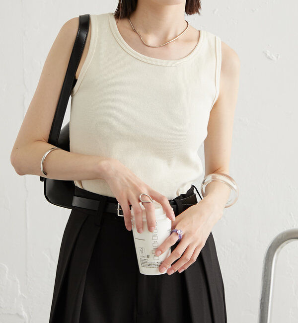  「【３色展開】リブタンク」|キャミソール|