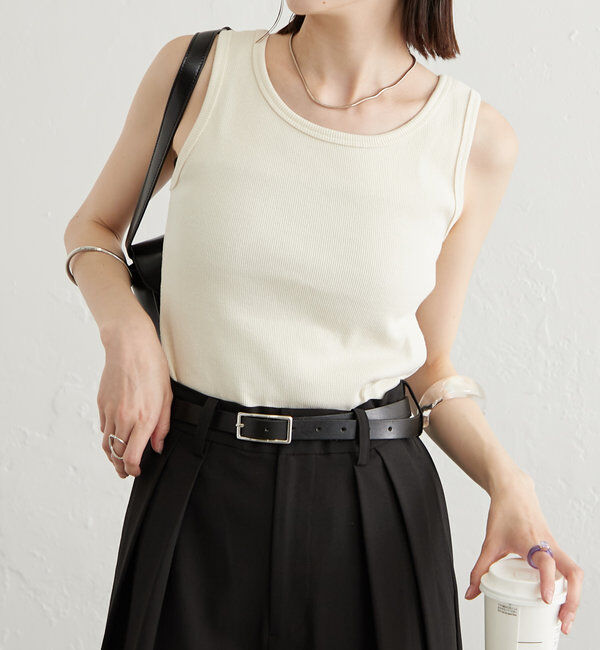  「【３色展開】リブタンク」|キャミソール|