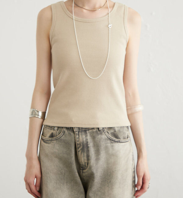  「【３色展開】リブタンク」|キャミソール|