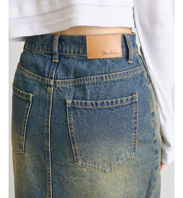  「[mline]ミディ丈デニムスカート」|スカート|